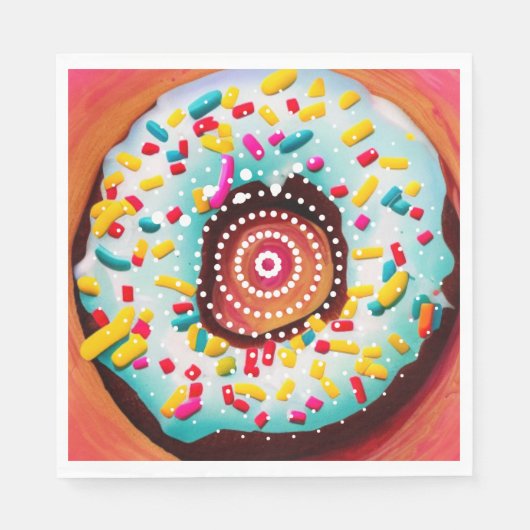 Pop Art Donut Servet (Voorkant)