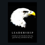 Pop Art Eagle Motivational Leadership Poster<br><div class="desc">Freedom & Courage Motivational Eagles Images - Fearsome Patriotic Eagle - Pop Art Syle American Eagle Landing Image - Sephia Brown Tones Watercolor Effet American Bald Eagle - Fearless American Bald Eagle : Flying American Eagle Pictures - L'aigle chauve est l'oiseau national et le symbole des États-Unis.</div>