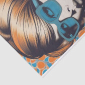 Pop Art: Een Groovy Hippy Chick Decoupage papier (Detail)