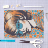 Pop Art: Een Groovy Hippy Chick Decoupage papier (Craft)