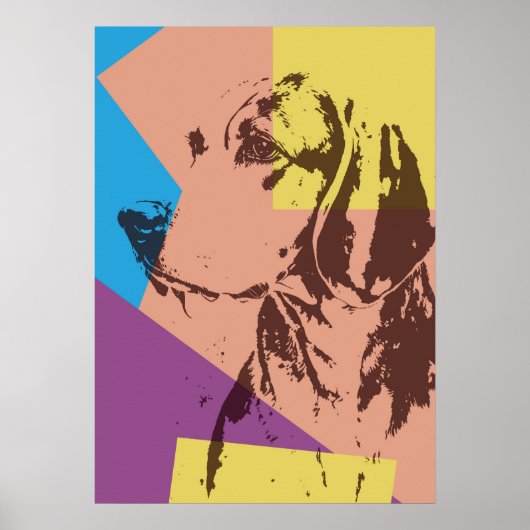 Pop Art Effect Beagle Poster (Voorkant)