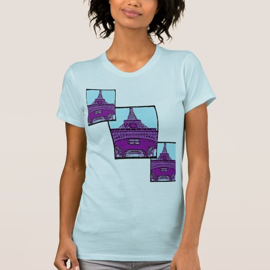 Pop Art Eiffel Tower T-shirt (Voorkant)