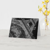 Pop Art Eiffeltoren Kaart (Gele Bloem)