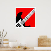 Pop Art Electric Guitar Poster (Keuken)
