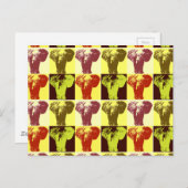 Pop Art Elephant Briefkaart (Voorkant / Achterkant)