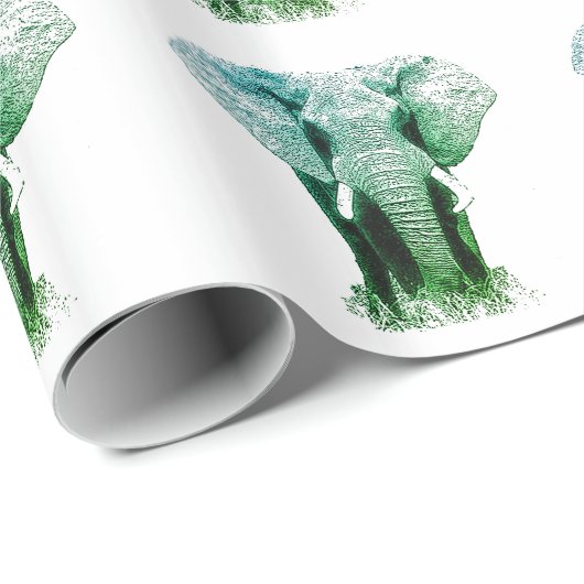 Pop Art Elephant Cadeaupapier (Rol Hoek)