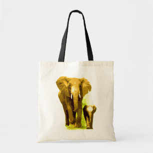 Pop Art Elephant Family Mam Baby Tote Bag