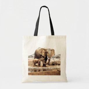 Pop Art Elephant Family Mam Baby Tote Bag