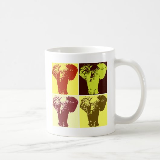 Pop Art Elephant Koffiemok (Rechts)