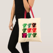 Pop Art Elephant Retro Tote Bag (Voorkant (product))