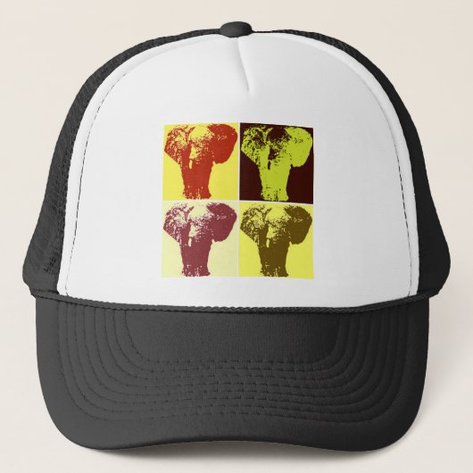 Pop Art Elephant Trucker Pet (Voorkant)