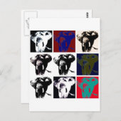 Pop Art Elephants Briefkaart (Voorkant / Achterkant)