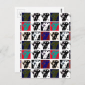 Pop Art Elephants Briefkaart (Voorkant / Achterkant)