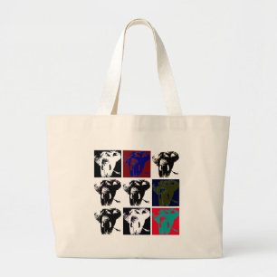 Pop Art Elephants Grote Tote Bag