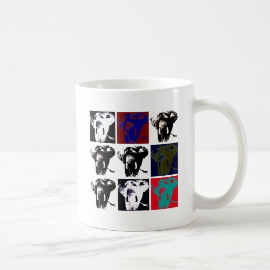 Pop Art Elephants Koffiemok (Rechts)