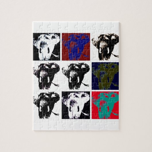 Pop Art Elephants Legpuzzel (Verticaal)