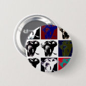 Pop Art Elephants Ronde Button 5,7 Cm (Voorkant /achterkant)