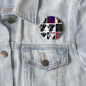 Pop Art Elephants Ronde Button 5,7 Cm (In situ)