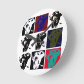 Pop Art Elephants Ronde Klok (Hoek)