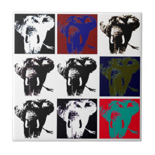 Pop Art Elephants Tegeltje