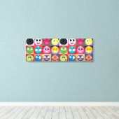 pop art emoji canvas afdruk (Insitu (Houten vloer))