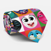 pop art emoji mens cravate (Roulé)