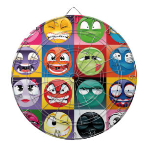 pop art emojis dartbord