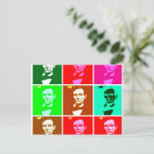 Pop Art.esque Abraham Lincoln Briefkaart (Staand voorkant)