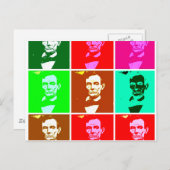 Pop Art.esque Abraham Lincoln Briefkaart (Voorkant / Achterkant)