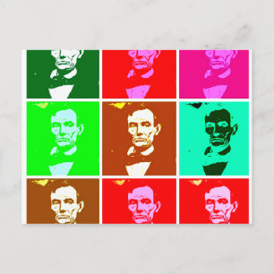 Pop Art.esque Abraham Lincoln Briefkaart