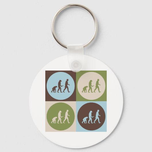 Pop Art Evolutionary Biology Sleutelhanger (Voorkant)