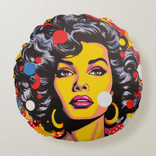 Pop Art Explosion Rond Kussen