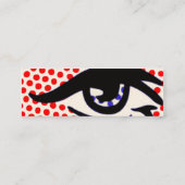 Pop Art Eye Mini Visitekaartje (Achterkant)