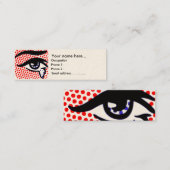 Pop Art Eye Mini Visitekaartje (Voorkant / Achterkant)