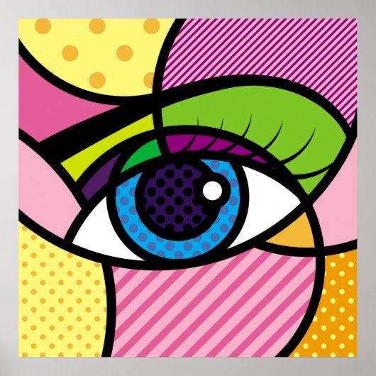 POP ART Eyes Illustration.art,pop,eye,graphics des Poster (Voorkant)