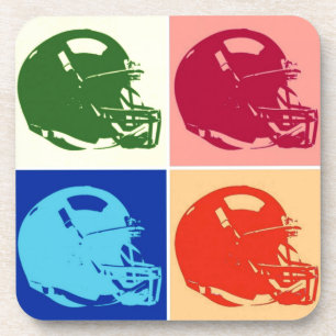 Pop Art Football Helm Hard plastic onderzetter