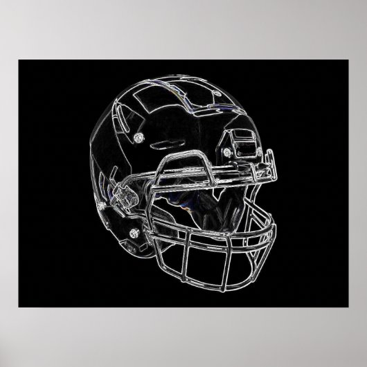 Pop Art Football Helmet Poster (Voorkant)