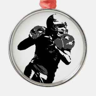 Pop Art Football Player Metalen Ornament