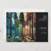 Pop Art Forest Save The Date (Voorkant)