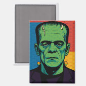 Pop Art Frankenstein Frigo Magnet (Recto/Verso)