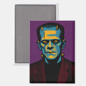 Pop Art Frankenstein Magnet Magneet (Voorkant / Achterkant)