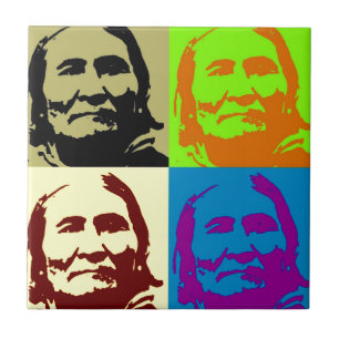 Pop Art Freedom Fighter Geronimo Tegeltje