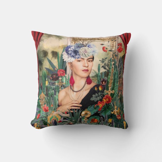 pop-art-frida-kahlo kussen (Voorkant)