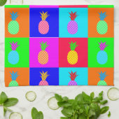 Pop Art Fun Ananas Keuken Handdoek (Gevouwen)