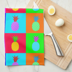 Pop Art Fun Ananas Keuken Handdoek