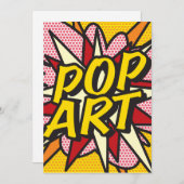 POP ART Fun Retro Comic Book Kaart (Voorkant / Achterkant)