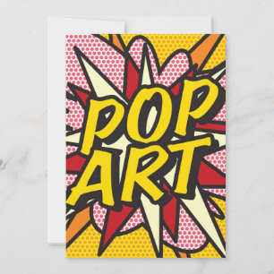 POP ART Fun Retro Comic Book Kaart
