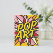 POP ART Fun Retro Comic Book Pop Art Briefkaart (Staand voorkant)