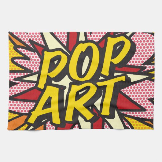 POP ART Fun Retro Comic Book Theedoek (Horizontaal)