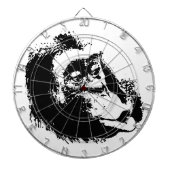 Pop Art Funny Chimpansee Dartbord (Voorkant)